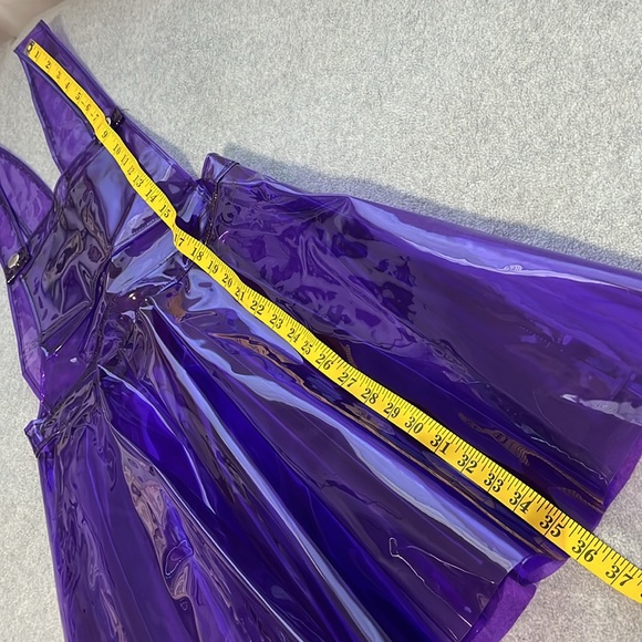 Purple Plastic PVC Dress Small Coquette Costume Cosplay Artsy Doll - Picture 7 of 9